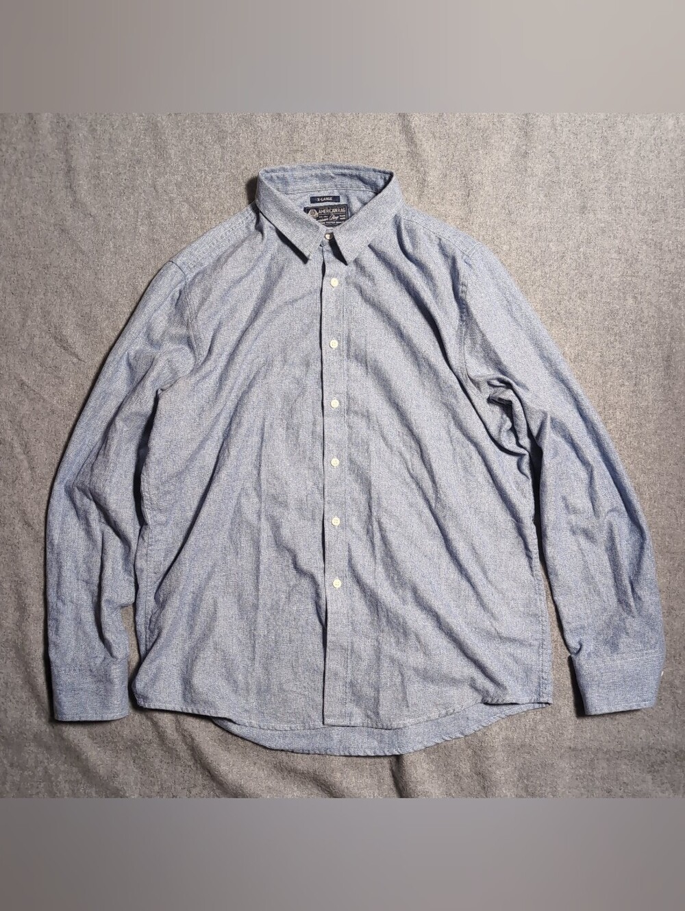 Men's American Rag Light Blue Casual Button-Down Shirt XL Preppy Casual